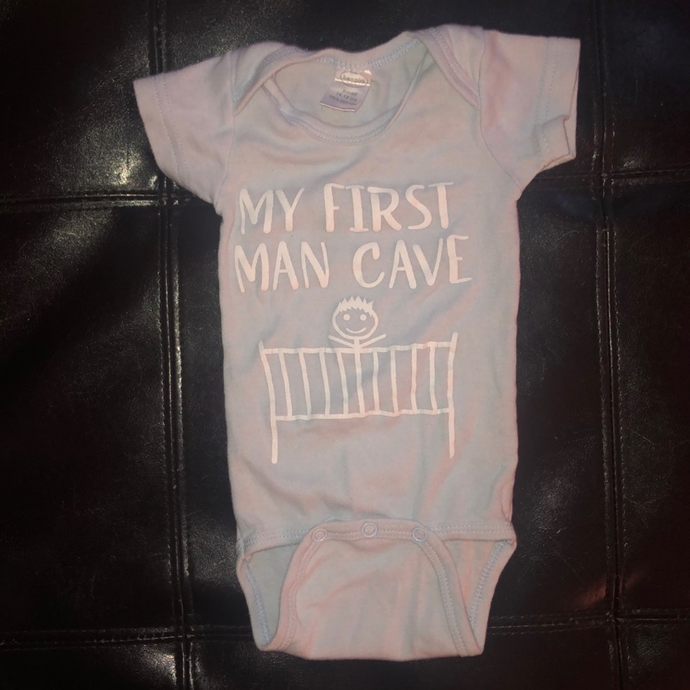 “My First Man cave” onesie